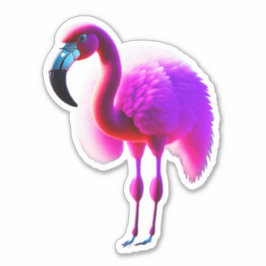 Tauchen Sie ein in eine Welt der Flamingo Stickers Aufkleber