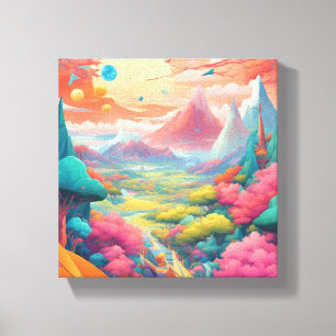 Tauchen Sie ein in eine Welt surrealer Abstrakter Leinwanddruck