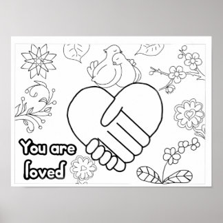 Tauchen Sie ein in Wellness Erwachsenenfärbung Poster