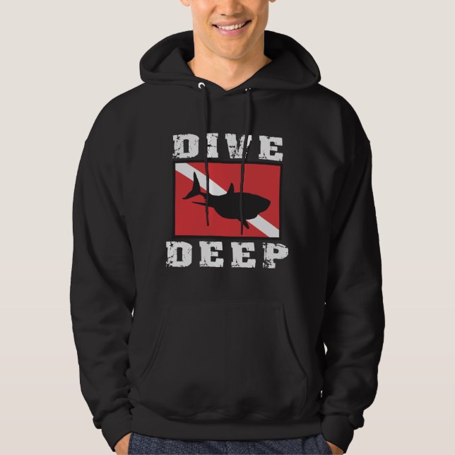 Tauchen-tiefe Haifisch UNTERWASSERATEMGERÄT Hoodie (Vorderseite)