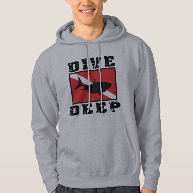 Tauchen-tiefes Haifisch UNTERWASSERATEMGERÄT Hoodie (Vorderseite)