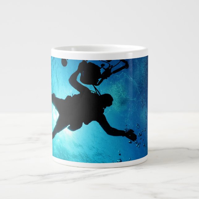 Tauchen unter Wasser Jumbo-Tasse (Vorderseite)