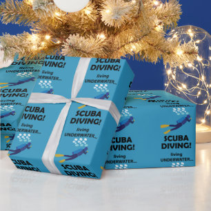 Tauchen unter Wasser Tauchen Geschenkpapier