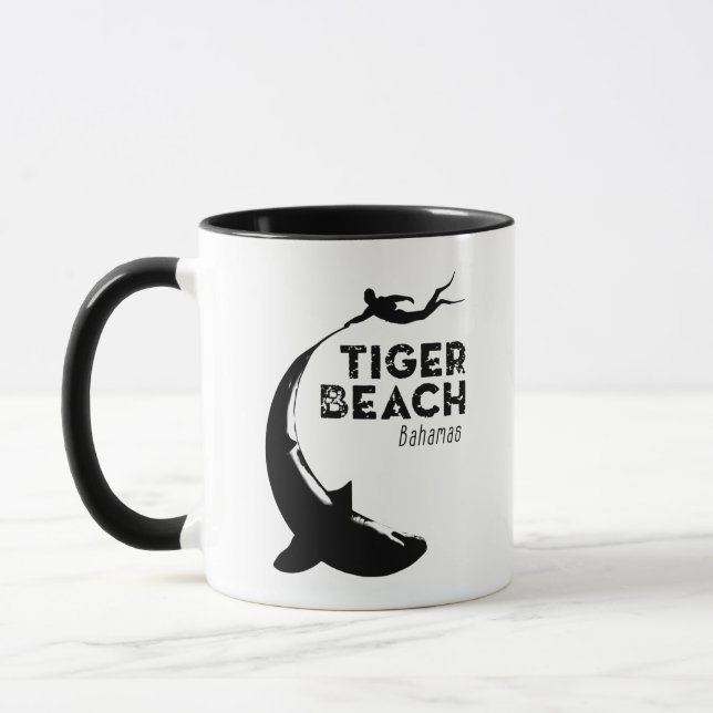 Tauchen von Haifischen am Tiger Beach Tasse (Links)