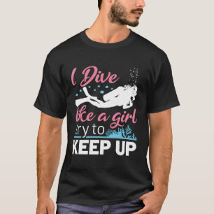 Tauchen Weibliche Tauchen Ich tauche wie ein T-Shirt