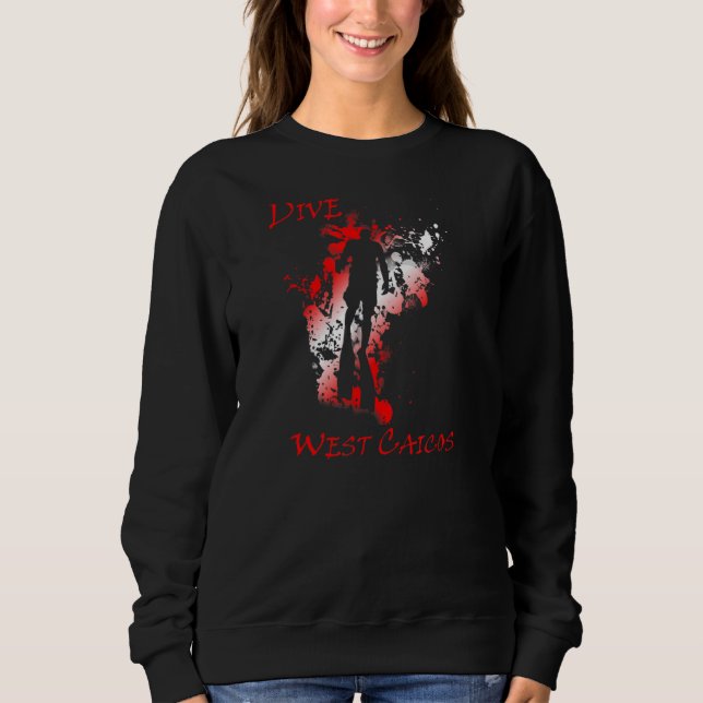 Tauchen West Caicos Urlaub Tauchen Sweatshirt (Vorderseite)