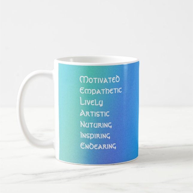 Tauchen wir mit einem Brief in "Melanie" ein! -Mug Kaffeetasse (Links)