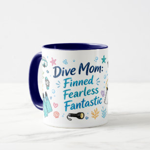 Tauchende Mama, die Spritzer macht Tasse