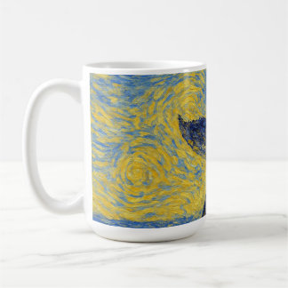 Tauchender Buckelwal im Van Gogh-Stil Becher Kaffeetasse