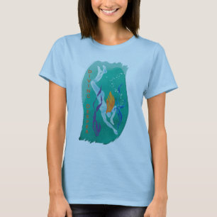 Tauchendes tieferes T-Shirt - Frauen schlicht