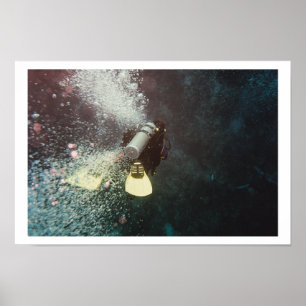 Taucher-Abstieg Poster