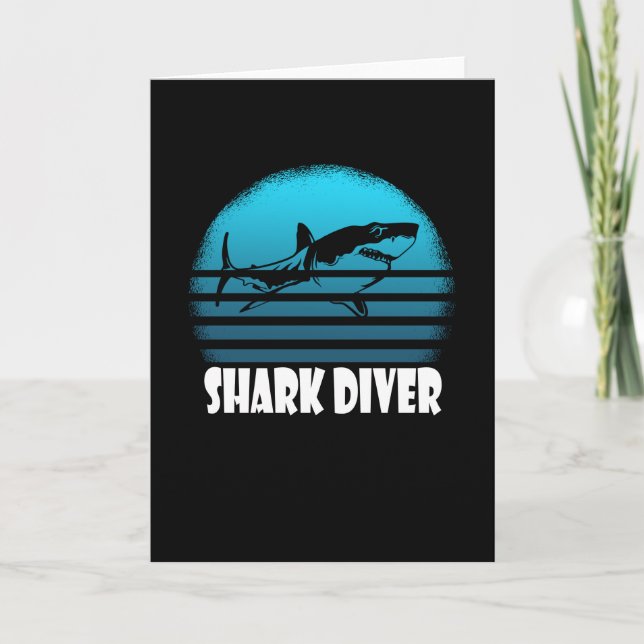 Taucher bis Shark Diver Karte (Vorderseite)
