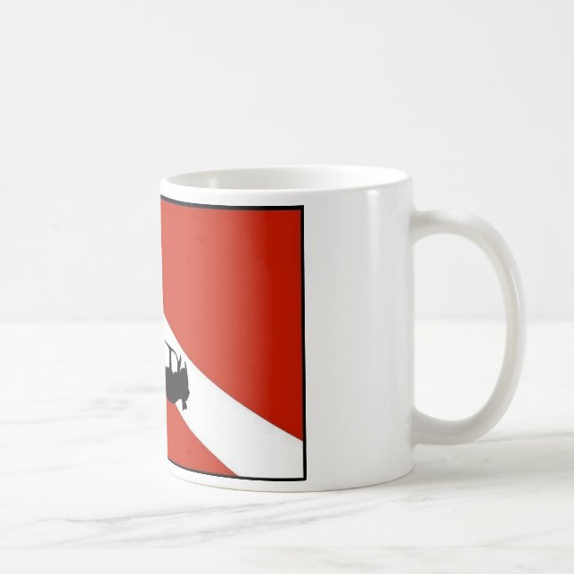 Taucher-Flagge 2 Kaffeetasse (Rechts)