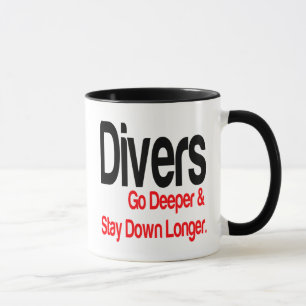 Taucher gehen tiefer tasse