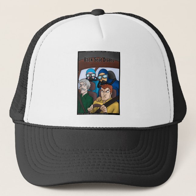 Taucher im Rücken Gezaubert T-Shirts Karten Tasse  Truckerkappe (Vorderseite)