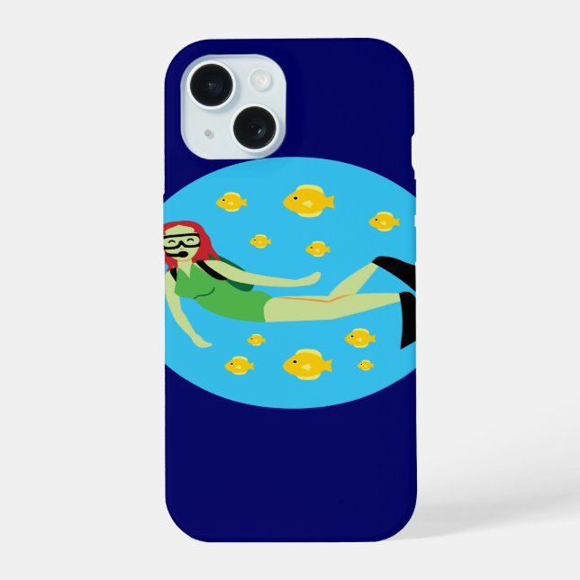 Taucher iPhone 15 Hülle (Rückseite)