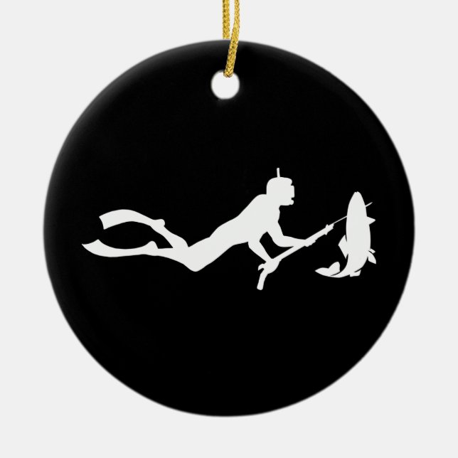 Taucher Keramik Ornament (Vorne)