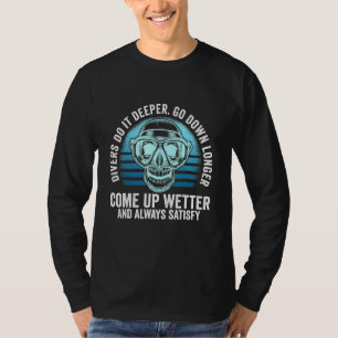 Taucher machen es tiefer geht länger hinunter, Wet T-Shirt