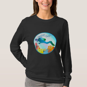 Taucher Magische Farben Unterwasserwelt T-Shirt