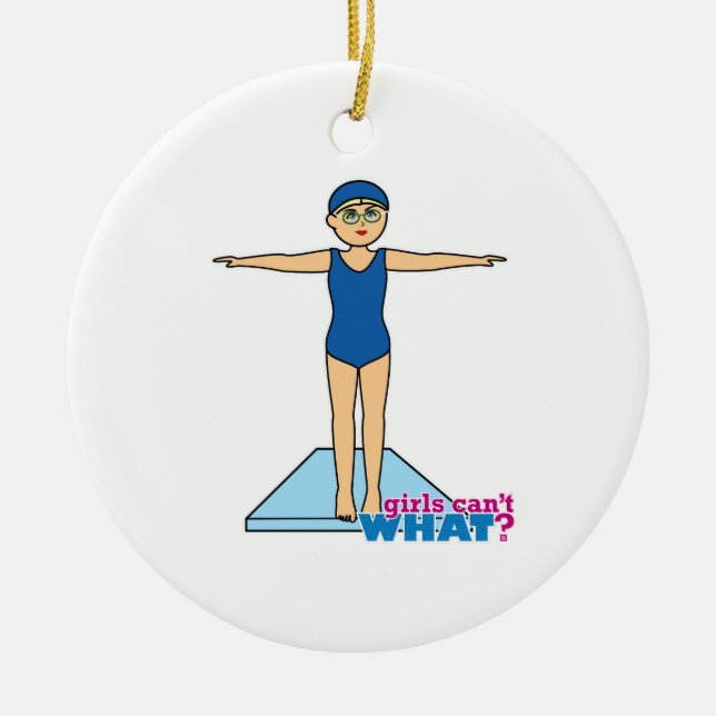 Taucher - Mittel Keramik Ornament (Vorne)