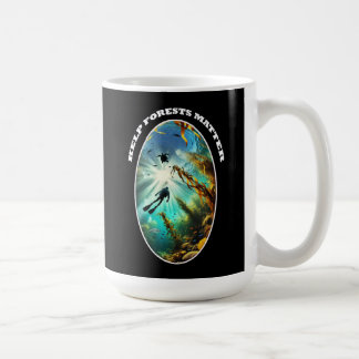 Taucher-Silhouette mit Schildkröte, Fisch und Seet Kaffeetasse