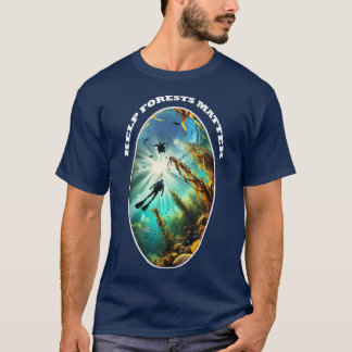 Taucher-Silhouette mit Schildkröte, Fisch und Seet T-Shirt