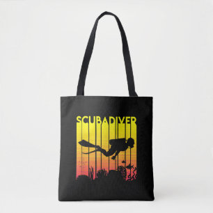 Taucher Silhouette  Tauchen Schwimmen Meer Taucher Tasche