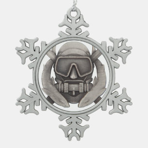 Taucher Spezifikt. Ops Schneeflocken Zinn-Ornament