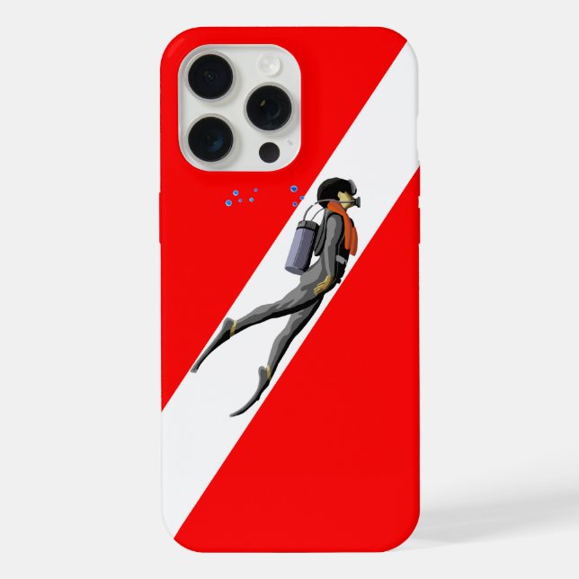 Taucherflagge iPhone 15 Pro Max Hülle (Rückseite)