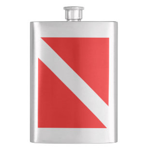Taucherflagge Scuba-Taucher Taucher Unter Wasser Flachmann