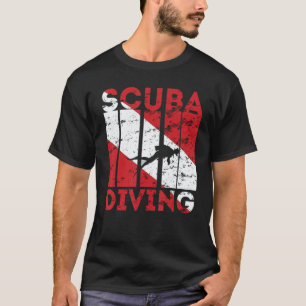 Taucherflagge Tauchen Scuba Diver T-Shirt