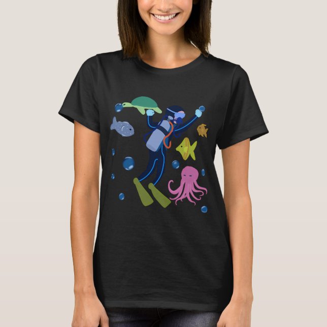 Tauchern T-Shirt (Vorderseite)