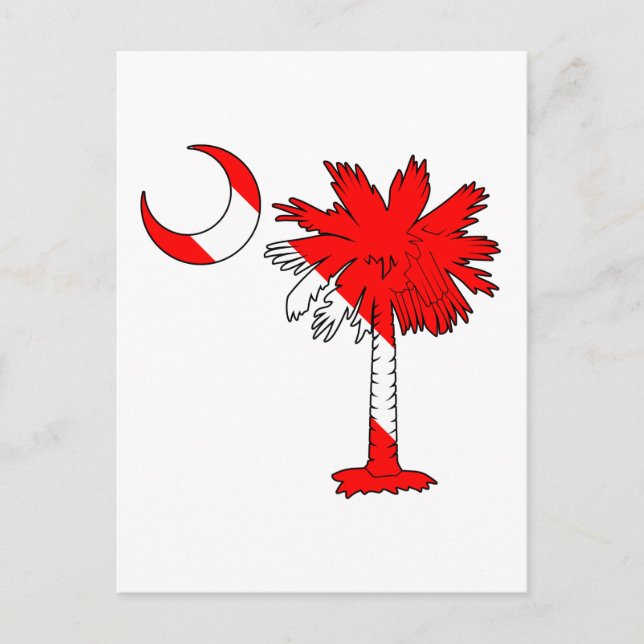 Tauchfahne Palmetto Postkarte (Vorderseite)