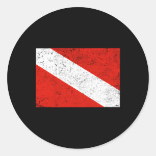 Tauchfahne Runder Aufkleber