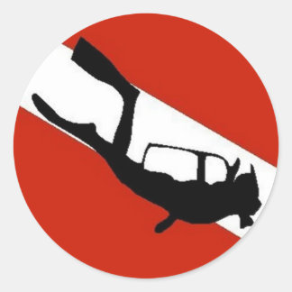 Tauchflagge 2 runder aufkleber