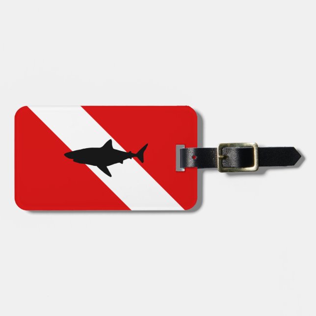 Tauchflagge: Haifisch Gepäckanhänger (Vorderseite horizontal)