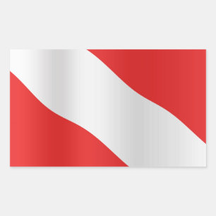 Tauchflagge Rechteckiger Aufkleber