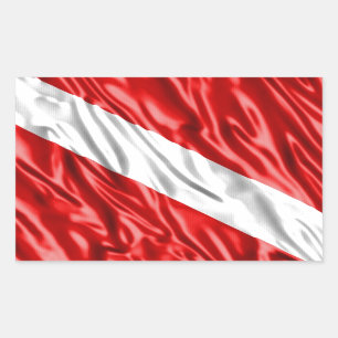 Tauchflagge Rechteckiger Aufkleber