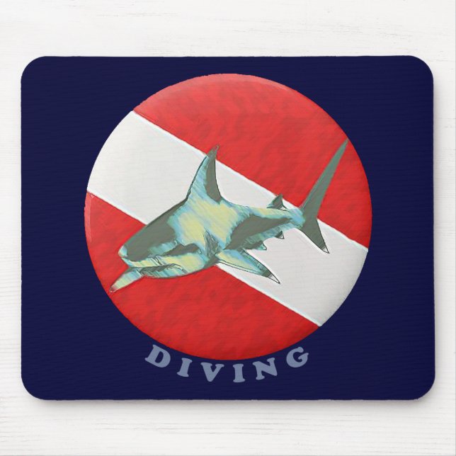Tauchflaggenhai Mousepad (Vorne)