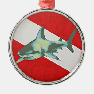 Tauchflaggenhai Silbernes Ornament