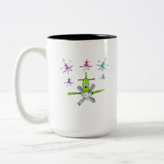 Tauchflotte Flugzeuge Zweifarbige Tasse