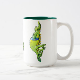 Tauchkrokodil Zweifarbige Tasse