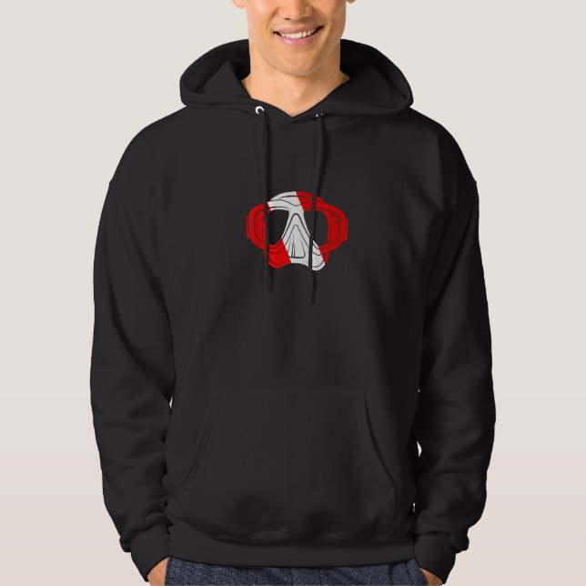 Tauchmaske Flag Scuba Diver Unterwasser Schnorchel Hoodie (Vorderseite)