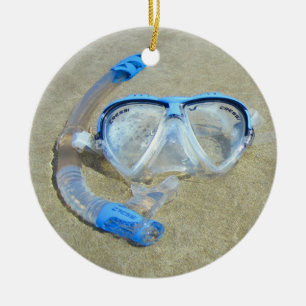 Tauchmaske, Schwimmbad, Goggle Eyes-Schmuck Keramik Ornament