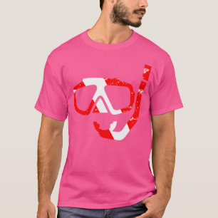 Tauchmaske Und Schnorchel Tauchflagge Scuba-Tauche T-Shirt