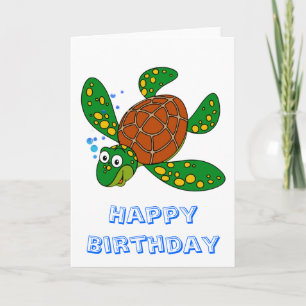 TauchMeeresschildkröte-Geburtstag Karte