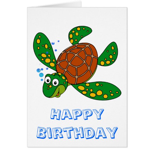 TauchMeeresschildkröte-Geburtstag Karte