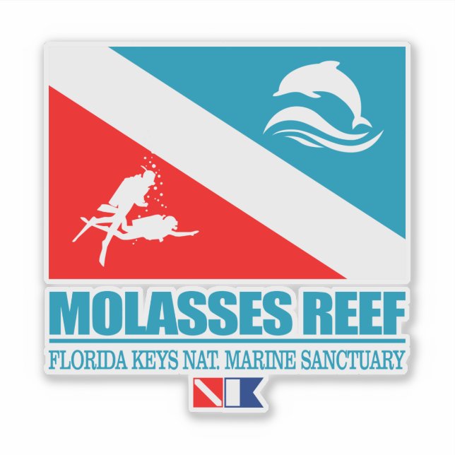 Tauchmolasses Reef (sq) Aufkleber (Vorderseite)