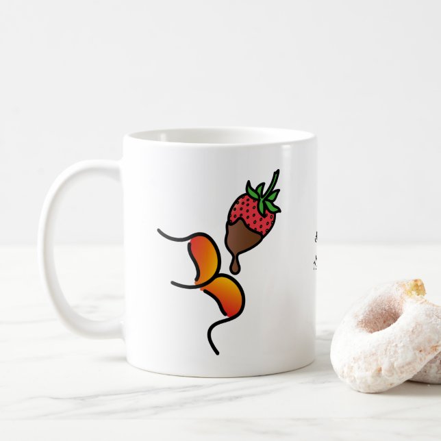 Tauchmuack!!! Erdbeere und Schokolade Kaffeetasse (Mit Donut)