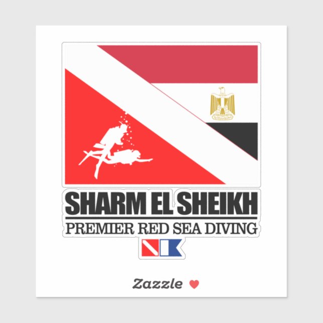 Tauchscharm el Sheikh (sq) Aufkleber (Blatt)